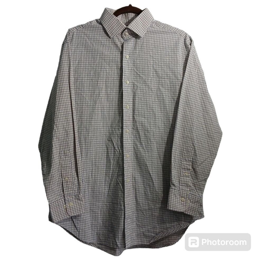 Polo By Ralph Lauren Dress Shirt Men 32/33 White Check Regent Classic Fit